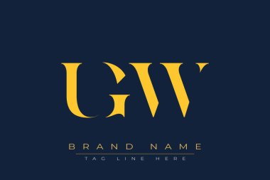 UGW soyut harf logosu tasarımı. Bu logo üç soyut harf tarafından tasarlanmıştır..