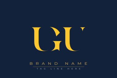 UGU soyut harf logosu tasarımı. Bu logo üç soyut harf tarafından tasarlanmıştır..