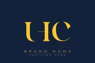 UHC soyut harf logosu tasarımı. Bu logo üç soyut harf tarafından tasarlanmıştır..