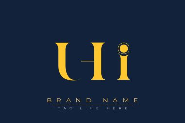 UHI soyut harf logosu tasarımı. Bu logo üç soyut harf tarafından tasarlanmıştır..
