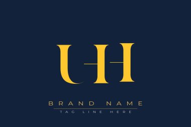 UHH soyut harf logo tasarımı. Bu logo üç soyut harf tarafından tasarlanmıştır..