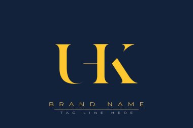 UHK soyut harf logosu tasarımı. Bu logo üç soyut harf tarafından tasarlanmıştır..