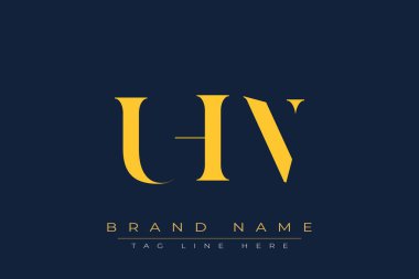 UHN soyut harf logosu tasarımı. Bu logo üç soyut harf tarafından tasarlanmıştır..