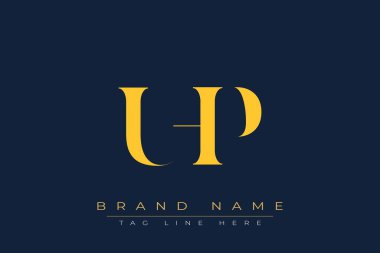 UHP soyut harf logosu tasarımı. Bu logo üç soyut harf tarafından tasarlanmıştır..