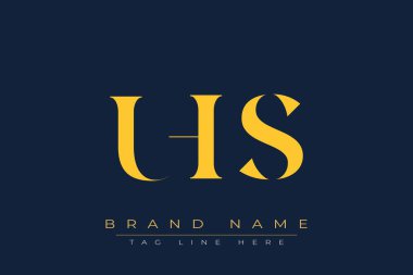 UHS soyut harf logosu tasarımı. Bu logo üç soyut harf tarafından tasarlanmıştır..