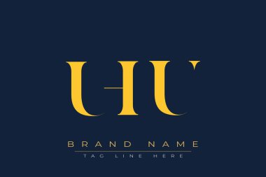 UHU soyut harf logosu tasarımı. Bu logo üç soyut harf tarafından tasarlanmıştır..