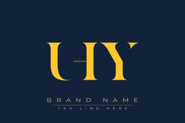 UHY soyut harf logosu tasarımı. Bu logo üç soyut harf tarafından tasarlanmıştır..