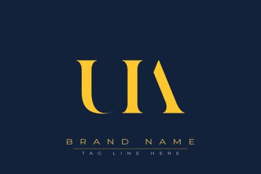 UIA soyut harf logosu tasarımı. Bu logo üç soyut harf tarafından tasarlanmıştır..