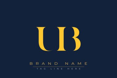 UIB soyut harf logosu tasarımı. Bu logo üç soyut harf tarafından tasarlanmıştır..