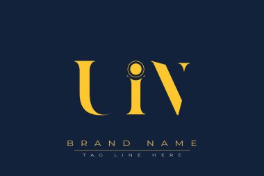 UIN soyut harf logosu tasarımı. Bu logo üç soyut harf tarafından tasarlanmıştır..