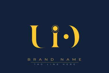 UIO soyut harf logosu tasarımı. Bu logo üç soyut harf tarafından tasarlanmıştır..