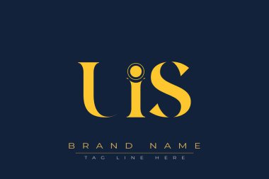 UIS soyut harf logosu tasarımı. Bu logo üç soyut harf tarafından tasarlanmıştır..