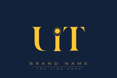 UIT soyut harf logosu tasarımı. Bu logo üç soyut harf tarafından tasarlanmıştır..