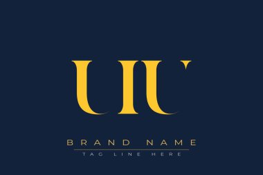 UIU soyut harf logosu tasarımı. Bu logo üç soyut harf tarafından tasarlanmıştır..