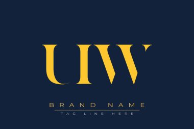 UIW soyut harf logosu tasarımı. Bu logo üç soyut harf tarafından tasarlanmıştır..