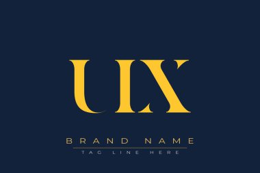 UIX soyut harf logosu tasarımı. Bu logo üç soyut harf tarafından tasarlanmıştır..