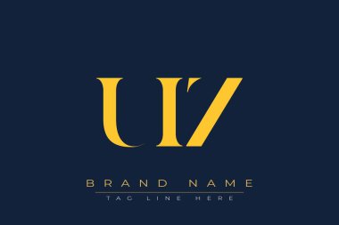 UIZ soyut harf logosu tasarımı. Bu logo üç soyut harf tarafından tasarlanmıştır..