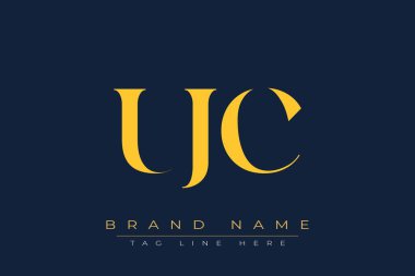 UJC soyut harf logosu tasarımı. Bu logo üç soyut harf tarafından tasarlanmıştır..