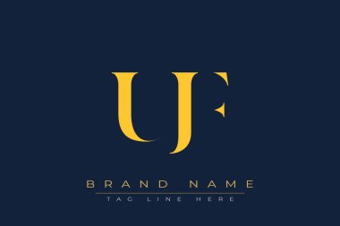 UJF soyut harf logosu tasarımı. Bu logo üç soyut harf tarafından tasarlanmıştır..