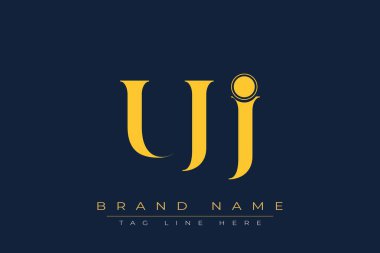 UJJ soyut harf logosu tasarımı. Bu logo üç soyut harf tarafından tasarlanmıştır..