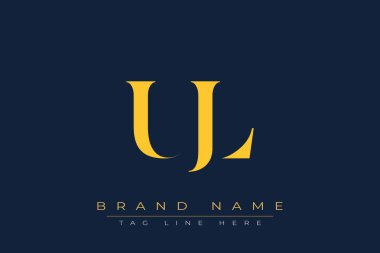 UJL soyut harf logosu tasarımı. Bu logo üç soyut harf tarafından tasarlanmıştır..