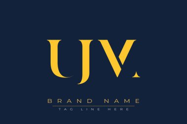 UJM soyut harf logosu tasarımı. Bu logo üç soyut harf tarafından tasarlanmıştır..