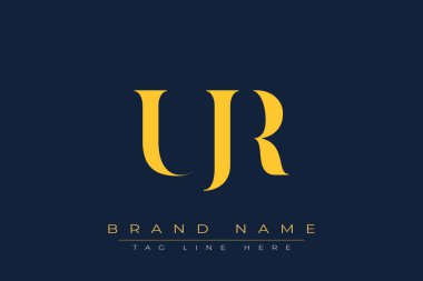 UJR soyut harf logosu tasarımı. Bu logo üç soyut harf tarafından tasarlanmıştır..