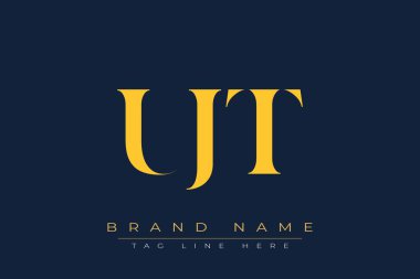 UJT soyut harf logosu tasarımı. Bu logo üç soyut harf tarafından tasarlanmıştır..