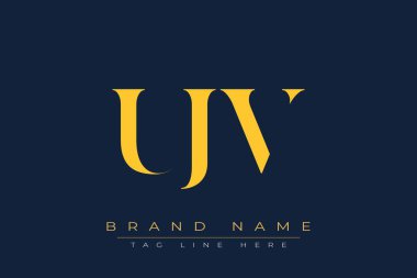 UJV soyut harf logosu tasarımı. Bu logo üç soyut harf tarafından tasarlanmıştır..