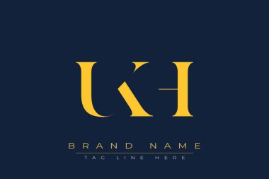 UKH soyut harf logosu tasarımı. Bu logo üç soyut harf tarafından tasarlanmıştır..