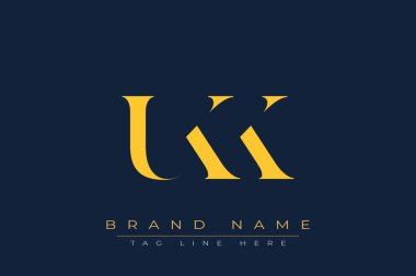 UKK soyut harf logosu tasarımı. Bu logo üç soyut harf tarafından tasarlanmıştır..