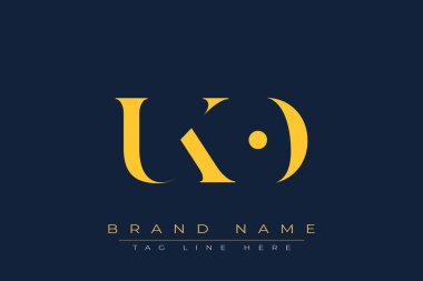 UKO soyut harf logosu tasarımı. Bu logo üç soyut harf tarafından tasarlanmıştır..