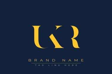 UKR soyut harf logosu tasarımı. Bu logo üç soyut harf tarafından tasarlanmıştır..