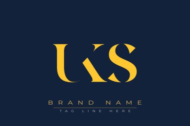 UKS soyut harf logosu tasarımı. Bu logo üç soyut harf tarafından tasarlanmıştır..