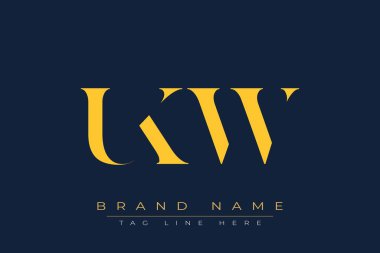 UKW soyut harf logosu tasarımı. Bu logo üç soyut harf tarafından tasarlanmıştır..