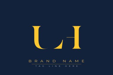 ULH soyut harf logosu tasarımı. Bu logo üç soyut harf tarafından tasarlanmıştır..