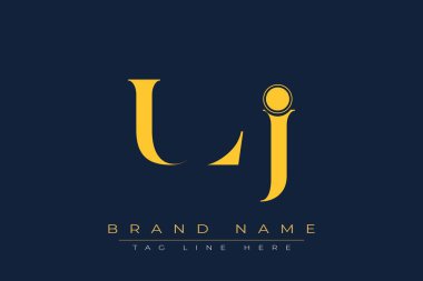 ULJ soyut harf logosu tasarımı. Bu logo üç soyut harf tarafından tasarlanmıştır..