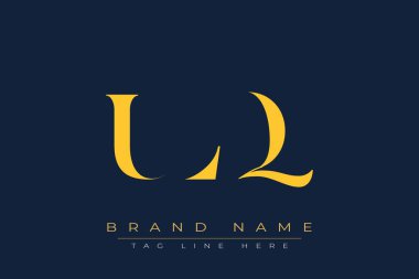 ULQ soyut harf logosu tasarımı. Bu logo üç soyut harf tarafından tasarlanmıştır..