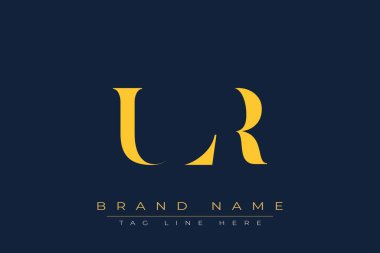 ULR soyut harf logosu tasarımı. Bu logo üç soyut harf tarafından tasarlanmıştır..
