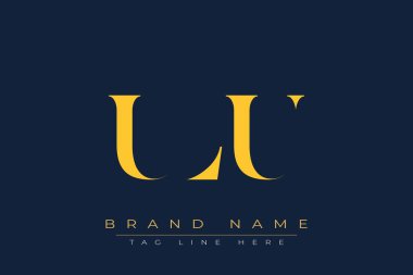ULU soyut harf logosu tasarımı. Bu logo üç soyut harf tarafından tasarlanmıştır..