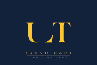 ULT soyut harf logosu tasarımı. Bu logo üç soyut harf tarafından tasarlanmıştır..