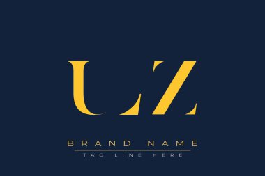 ULZ soyut harf logosu tasarımı. Bu logo üç soyut harf tarafından tasarlanmıştır..