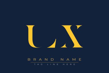 ULX soyut harf logosu tasarımı. Bu logo üç soyut harf tarafından tasarlanmıştır..