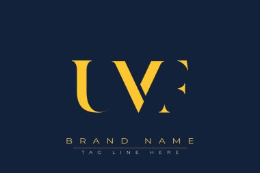 UMF soyut harf logosu tasarımı. Bu logo üç soyut harf tarafından tasarlanmıştır..