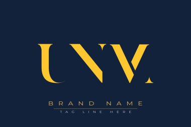 UNM soyut harf logosu tasarımı. Bu logo üç soyut harf tarafından tasarlanmıştır..