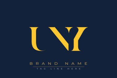UNY soyut harf logosu tasarımı. Bu logo üç soyut harf tarafından tasarlanmıştır..