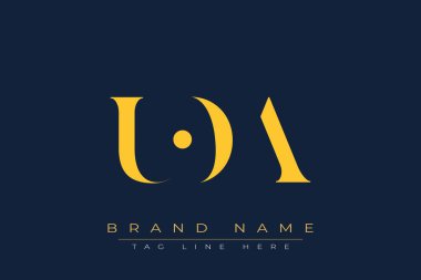 UOA soyut harf logosu tasarımı. Bu logo üç soyut harf tarafından tasarlanmıştır..