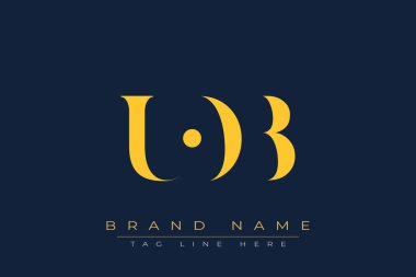 UOB soyut harf logosu tasarımı. Bu logo üç soyut harf tarafından tasarlanmıştır..