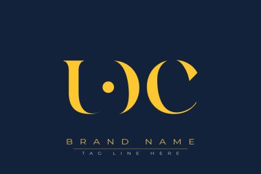 UOC soyut harf logosu tasarımı. Bu logo üç soyut harf tarafından tasarlanmıştır..