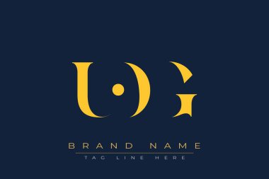 UOG soyut harf logosu tasarımı. Bu logo üç soyut harf tarafından tasarlanmıştır..